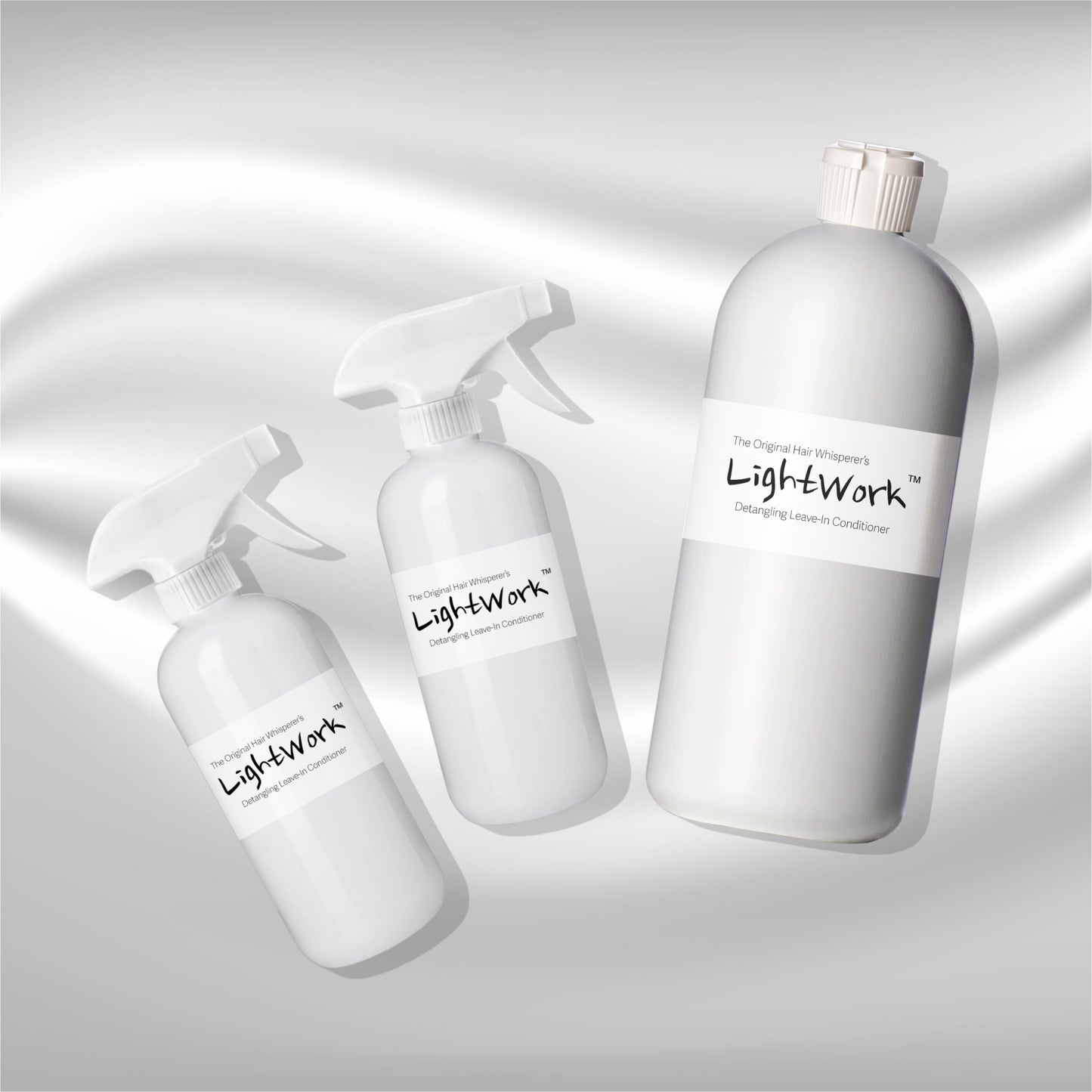 Lightwork™ Natural Coil Softener Family Pack (Two 12 oz Bottles + 32 oz Refill)