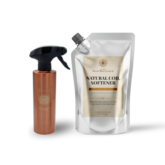 Natural Coil Softener™ Duo — 12 oz / 350 ml Spray + 32 oz / 1L Refill